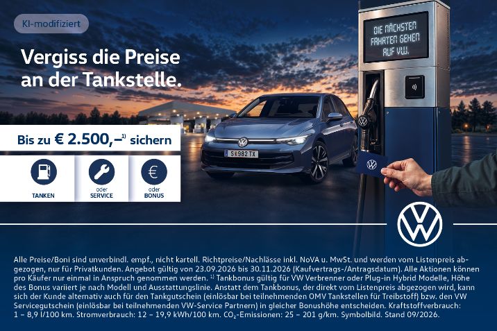 Der Volkswagen Tankbonus