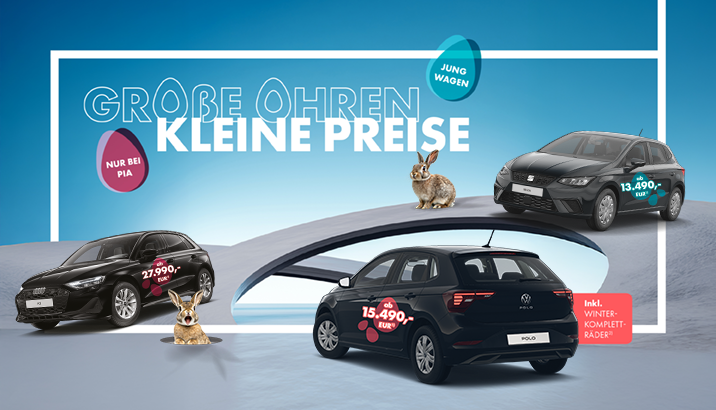 Porsche Inter Auto Oster Angebote für Audi A3, VW Polo inkl. Winterkompletträder und Seat Ibiza