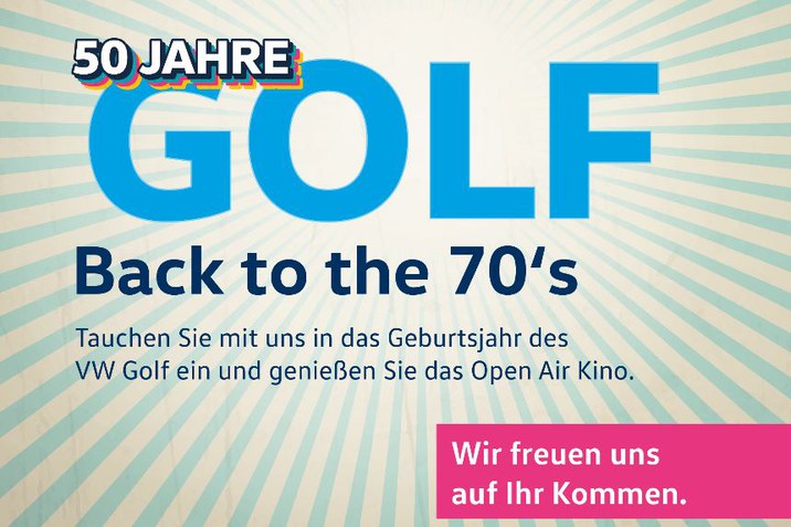 VW 50 Jahre Golf - Back to the 70´s